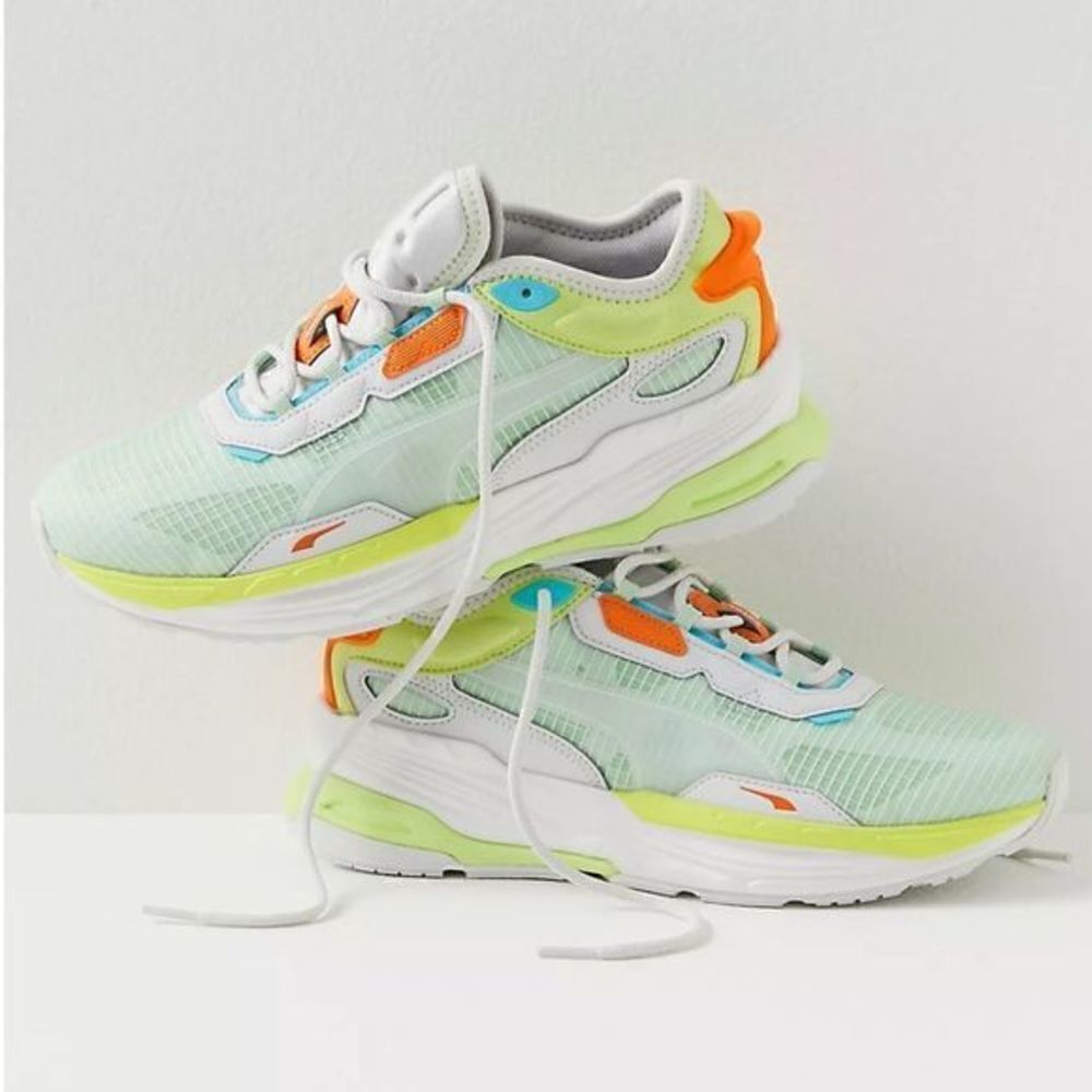 Puma Extent Nitro Tech Sneakers US 7.5 Green and Orange